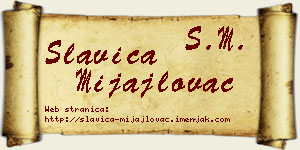 Slavica Mijajlovac vizit kartica